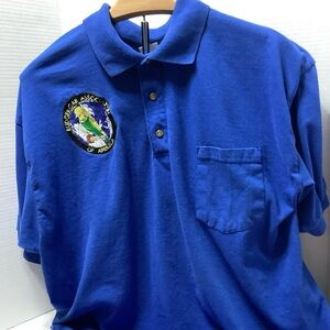 Gildan Royal Blue Polo Shirt with Embroidered Patch